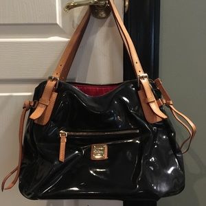 Dooney & Bourke black patent satchel